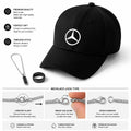 Pack of 3 Deal Mercedes Cap + Stainless Steel Chain & Classic Ring